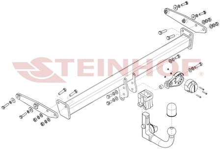 Фаркоп Steinhof с быстросъемным шаром для Volvo XC40 (2018-2024) V-321