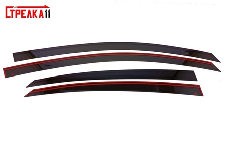 Дефлекторы боковых окон аэродинамические Стрелка11 для Hyundai Solaris (2020-2024) 2D099-4.S11