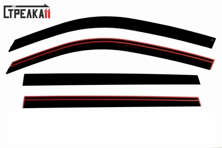 Дефлекторы боковых окон аэродинамические Стрелка11 для Geely Atlas Pro (2021-2023) 2D009-4.S11