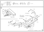 Фаркоп оцинкованный Galia для Lada Калина хечтбек (2004-2019)