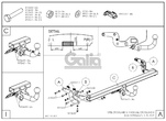 Фаркоп оцинкованный Galia для Opel Crossland X (2017-2024)