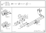 Фаркоп оцинкованный Galia для Volkswagen Crafter фургон без ступеньки (2016-2024)