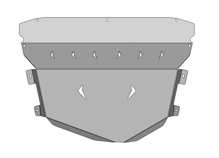 Защита картера и КПП (алюминий) АВС-Дизайн для Chery Tiggo 7 Pro Max (2023-2024) 46.01ABC