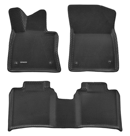 3D Коврики в салон черные Euromat3D EVA для Zeekr 001 (2023-2024) EM3DEVA-005720