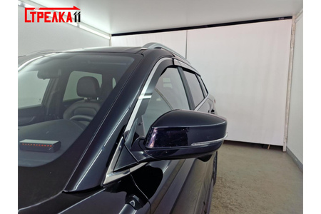 Дефлекторы боковых окон аэродинамические с хром молдингом Стрелка11 для SWM G01 (2023-2025) 2D204-4C.S11