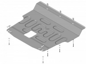 Защита картера и КПП (сталь) Motodor для KIA Sorento (2012-2020) 71001