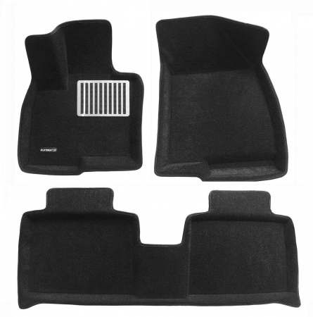 3D Коврики в салон черные Euromat3D LUX для Jaecoo J7 (2024-2025) EM3D-000030