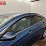 Дефлекторы боковых окон аэродинамические из 6-ти частей с хром молдингом Стрелка11 для Hyundai i40 седан (2011-2017)