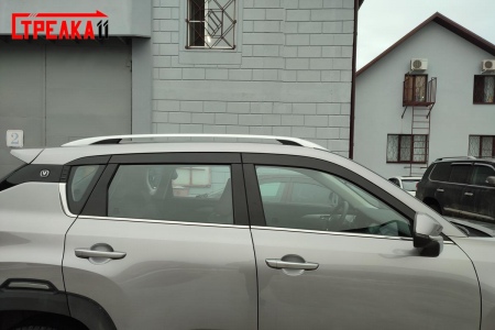 Дефлекторы боковых окон аэродинамические из 6-ти частей Стрелка11 для Changan CS35 plus (2019-2022) 2D091-6.S11