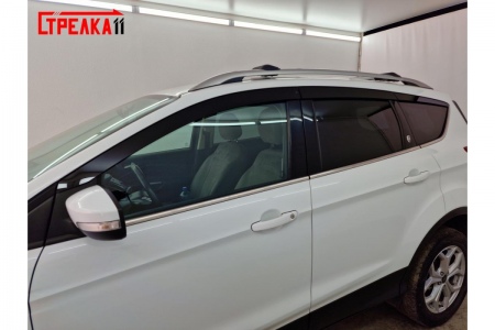 Дефлекторы боковых окон аэродинамические из 6-ти частей Стрелка11 для Ford Kuga (2013-2020) 2D222-6.S11