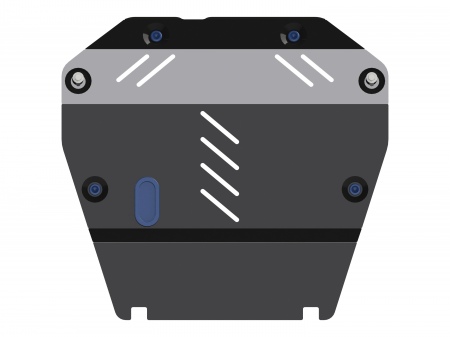 Защита картера и КПП (сталь) Шериф для Chevrolet Captiva (2011-2013) 04.2142