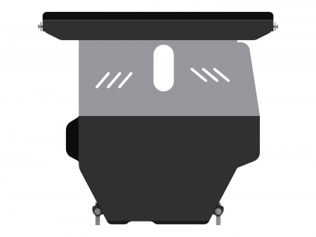 Защита картера и КПП (сталь) Шериф для Toyota Carina правый руль (1992-1998) 24.0415