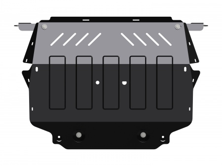 Защита картера и КПП (сталь) Шериф для Volkswagen Caddy (для машин со штатным подогревателем) (2010-2015) 26.2566