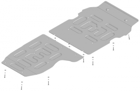 Комплект защит (алюминий) Motodor для Land Rover Range Rover Vogue (2021-2025) 343201