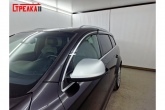 Дефлекторы боковых окон аэродинамические из 6-ти частей с хром молдингом Стрелка11 для Audi Q7 (2005-2015)