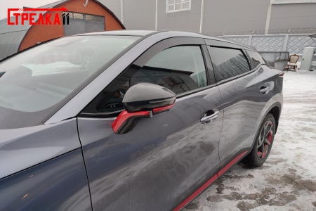 Дефлекторы боковых окон аэродинамические из 6-ти частей Стрелка11 для Omoda C5 (2022-2025) 2D075-6.S11