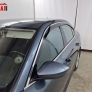 Дефлекторы боковых окон аэродинамические с хром молдингом Стрелка11 для Skoda Superb (2015-2024)