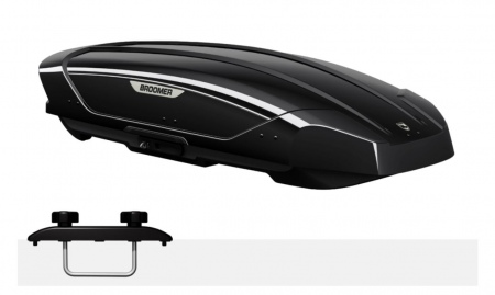 Бокс багажный на крышу Broomer Venture L черный глянцевый с дополнительным усилителем 01.129.02