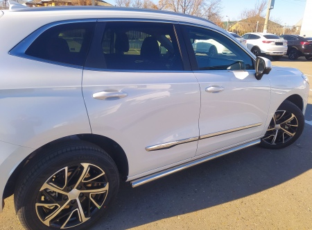 Защита штатного порога труба UKO для Haval Jolion (2023-2025) HVJ.24.32