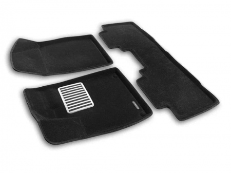 3D Коврики в салон черные Euromat3D LUX для GAC GS8 (2023-2026) EM3D-001433