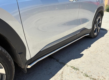 Защита штатного порога труба UKO для Geely Atlas (2023-2025) GA.23.32