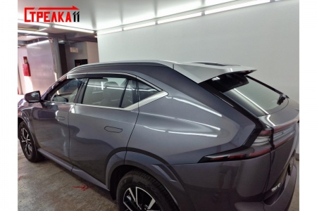 Дефлекторы боковых окон аэродинамические из 6-ти частей с хром молдингом Стрелка11 для GAC GS4 (2025-) 2D348-6C.S11