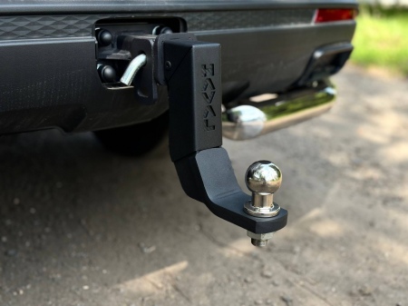 Фаркоп Black с надписью и нерж. шаром ТСС для Haval H5 (2024-2026) TCU00451N-B02