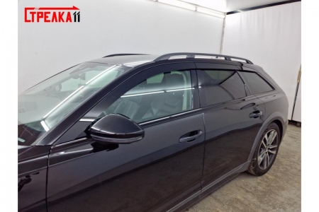 Дефлекторы боковых окон аэродинамические из 6-ти частей Стрелка11 для Audi A6 универсал (2018-2022) 2D343-6.S11