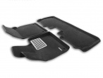 3D Коврики в салон черные Euromat3D LUX для Hongqi E-HS9 (2020-2025)