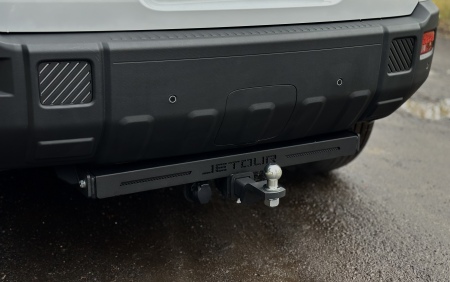 Фаркоп черный с надписью и нерж. шаром ТСС для Jetour T1 (2025-) TCU00470N-B02