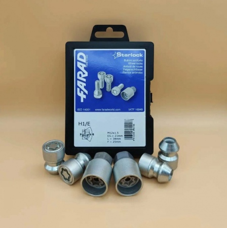 Секретки на колеса с вращающимся кольцом и двумя ключами Farad Sicustar для Changan UNI-K (2021-2025) H1E2