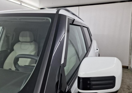 Дефлекторы боковых окон аэродинамические из 6-ти частей с хром молдингом Стрелка11 для Jetour T1 (2025-2026) 2D440-6C.S11