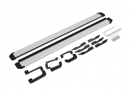 Пороги алюминиевые Slim Rival серебро для Chery Tiggo 4 Pro (2022-2024) S173AL.0905.2