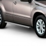 Пороги алюминиевые Slim Rival серебро для Suzuki Grand Vitara (2005-2016)