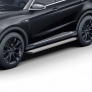 Пороги алюминиевые Slim Rival серебро для Jetour X70 Plus (2022-2026)