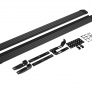 Пороги алюминиевые Slim Rival черные для Toyota RAV4 (2012-2019)