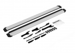 Пороги алюминиевые Slim Rival серебро для Exeed VX (2021-2025)