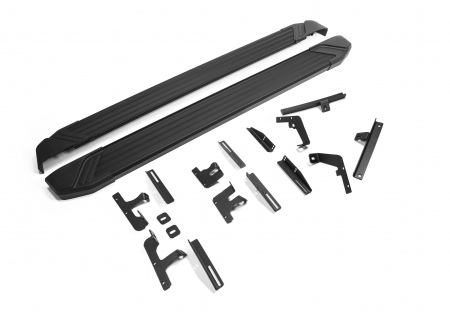 Пороги алюминиевые Black для Geely Citiray (2024-2026) F180ALB.1911.1