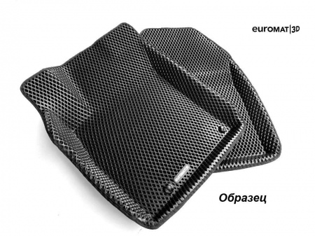 3D Коврики в салон черные Euromat3D EVA для KGM Torres (2025-2026) EM3DEVA-004604