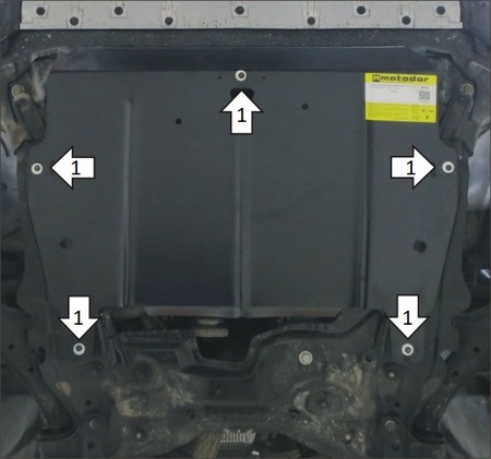 Защита картера и КПП (сталь) Motodor Haval H6 (2014-2020) усиленная 73105