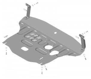 Защита картера и КПП (сталь) Motodor KIA Seltos (2020-2024) 71034
