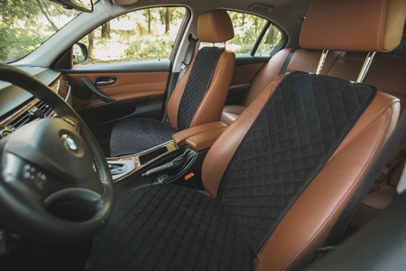 Накидки на передние сидения из алькантары Трокот (широкие сидушки) 