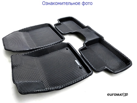 3D Коврики в салон черные Euromat3D EVA для BMW X3 (2017-2024) EM3DEVA-001222