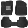 3D Коврики в салон черные Euromat3D LUX для Volkswagen Talagon 7 мест 2 ряда сидений (2021-2025)