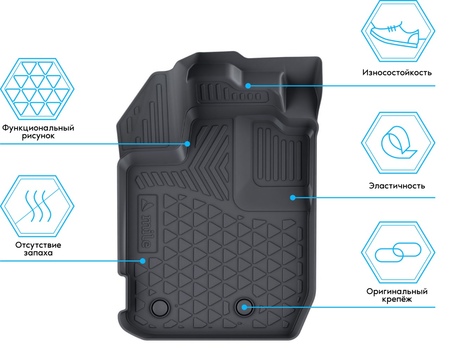 Коврики в салон полимерные Mile для Lada Niva 5d (1994-2019) 1030111
