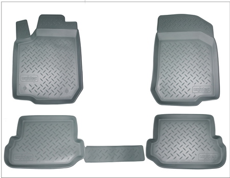 Коврики в салон полимерные Norplast Peugeot 408 (серые) (2012-2019) NPA11-C64-350-G