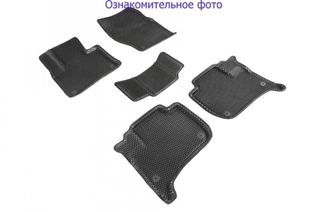 3D EVA коврики в салон черные Seintex ромб для Hyundai Accent (2001-2012) 95370