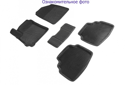 3D EVA коврики в салон черные Seintex соты для Toyota Land Cruiser (2012-2021) 95249