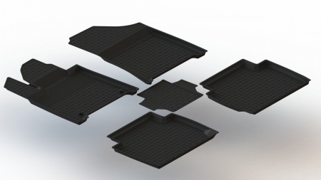 Коврики в салон резиновые Seintex для Hyundai Santa Fe (2024-2026) 317001