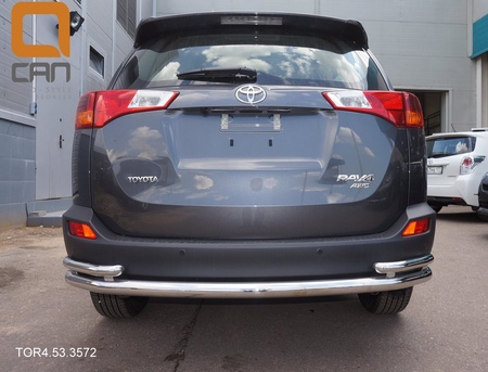 Защита заднего бампера - труба с уголками Toyota RAV 4 (2013-2019) TOR4.53.3572